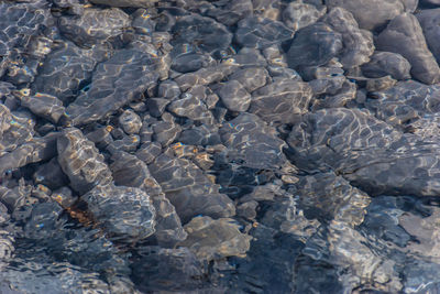 Full frame shot of rocks on beach