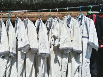 Clothes drying on clothesline