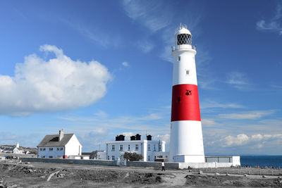 Colorsplash of portrland bill lighthouse in dorset