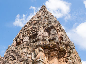 Low angle view of temple against sky