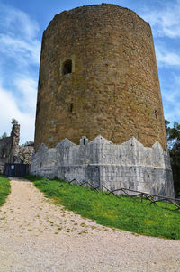 Low angle view of tower against sky