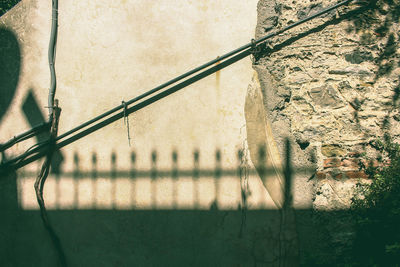 Close-up of shadow on wall