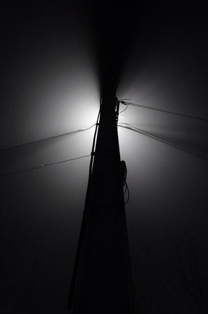 electricity, power line, connection, low angle view, cable, power supply, electricity pylon, fuel and power generation, technology, silhouette, sky, power cable, lighting equipment, clear sky, transportation, outdoors, dusk, no people, night, dark