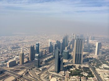 Aerial shot of cityscape