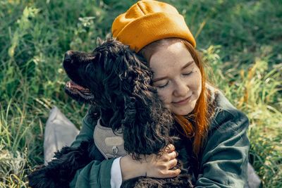 Outdoor relaxation with pets, perfect for brands focusing on wellness, leisure, and nature