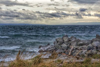 Scenic view of sea against sky