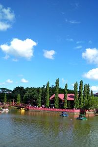 Scenic view of river against sky