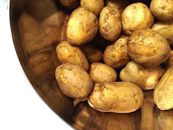 Close-up of potatoes in container