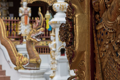 Close-up of statue in temple