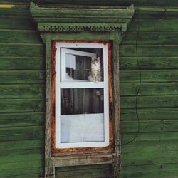 Closed wooden door