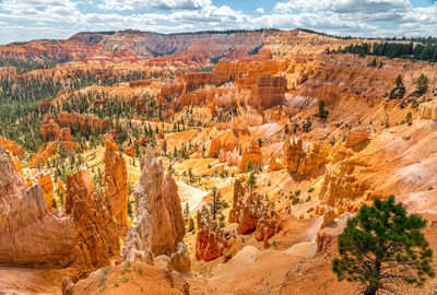 High angle view of rock formations