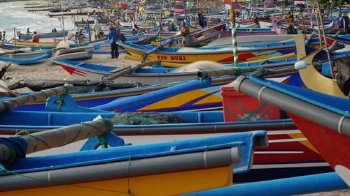 Boats in sea