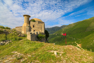 Low angle view of old ruins