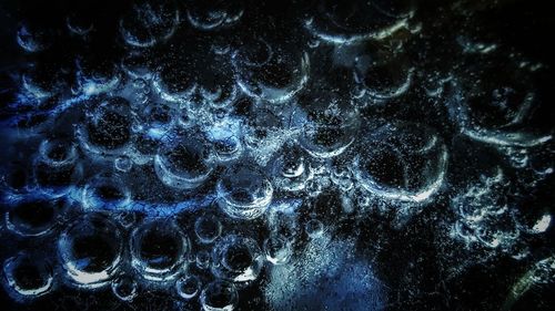 Full frame shot of bubbles in water