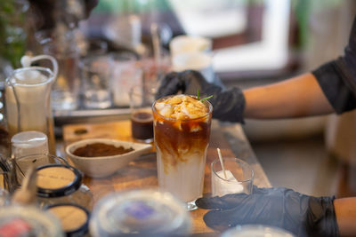 Close-up of drink on table at restaurant