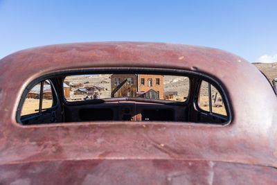 Vintage car against sky