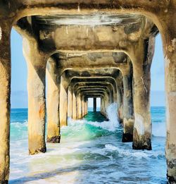 View of pier over sea