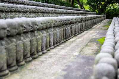 Road by retaining wall