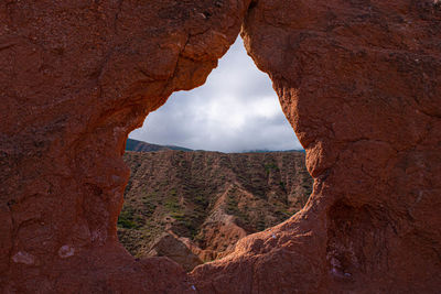 Panoramic view of rock formations
