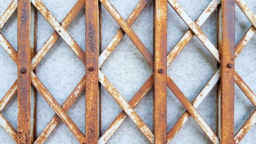 Full frame shot of rusty metal door