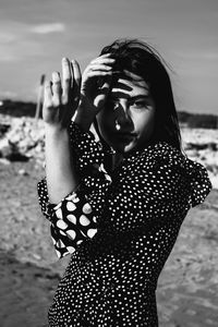 Portrait of girl on beach