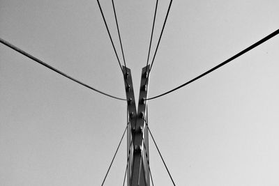 Low angle view of cables against sky