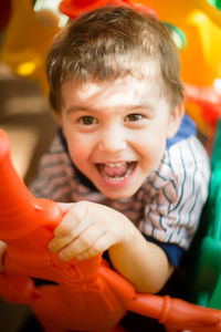 Portrait of cute boy smiling