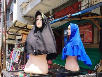 Woman standing at store