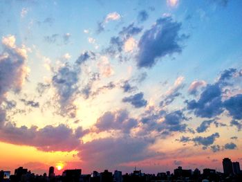 Cityscape at sunset