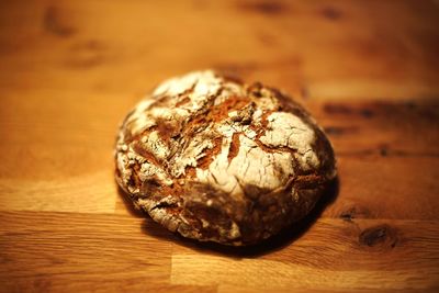 Close-up of bread on table