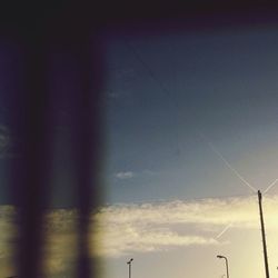 Low angle view of power lines
