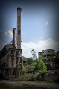 Low angle view of built structure against clear sky