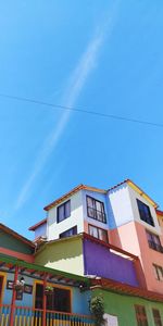 Low angle view of residential building against sky