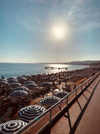 Sunrise over opera beach in nice france 