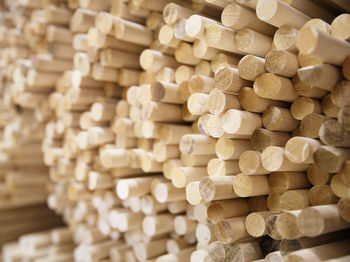 Close-up of stack of wood