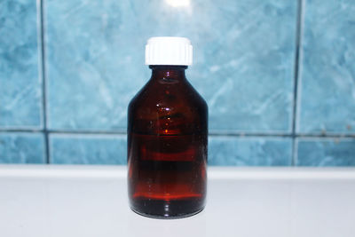 Close-up of drink in glass on table