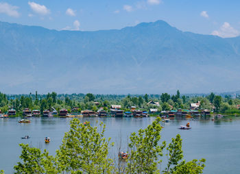 Boats in lake