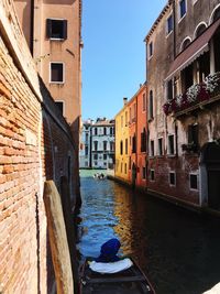 Canal passing through buildings