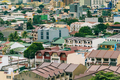 High angle view of cityscape