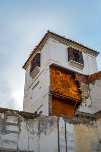 Low angle view of built structure against sky