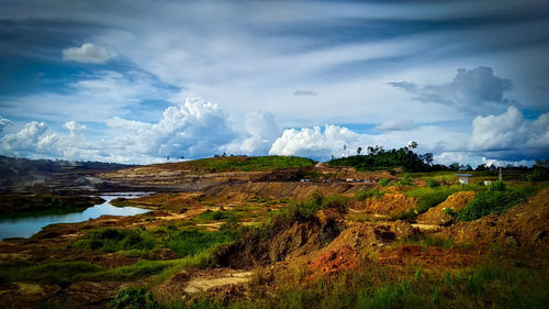 Panoramic view of landscape against sky