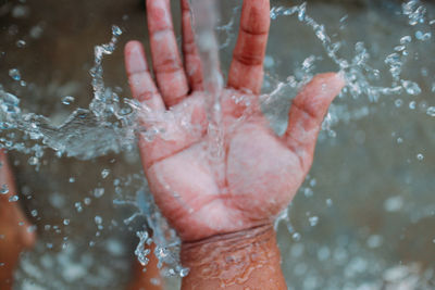 Close-up of human hand