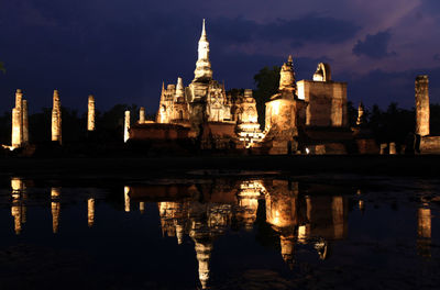 Reflection of buildings in water