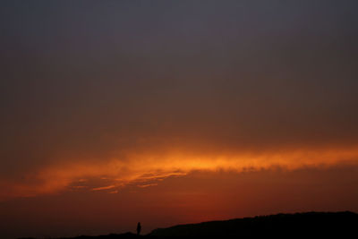 Scenic view of dramatic sky during sunset