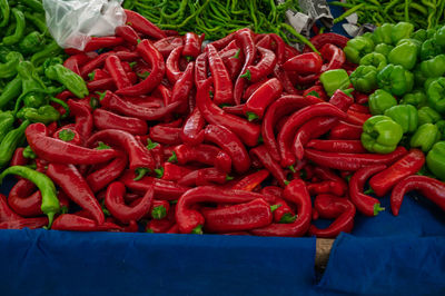 Close-up of red chili peppers