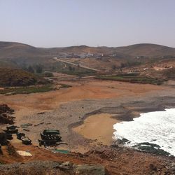 Scenic view of landscape against clear sky