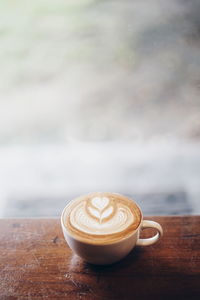 Close-up of coffee on table