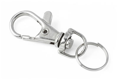 High angle view of metallic structure against white background