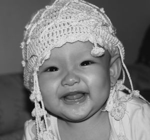 Portrait of cute baby girl