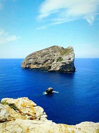 Rock formations in sea